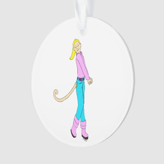 meisje met staart ornament (voorkant)