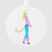 meisje met staart ornament (voorkant)