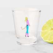 meisje met staart shot glas (Voorkant)