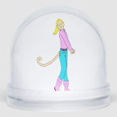 meisje met staart sneeuwbol (Voorkant)