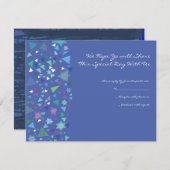 Meisje met sterren in haar haar Bat Mitzvah Reply RSVP Kaartje (Voorkant / Achterkant)