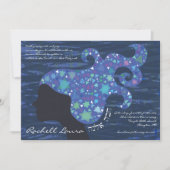 Meisje met sterren in Hair Bat Mitzvah Uitnodiging (Voorkant)