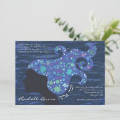 Meisje met sterren in Hair Bat Mitzvah Uitnodiging (Staand voorkant)