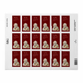 MEISJE MET STROMEN, goud, rood Etiket (Full Sheet)