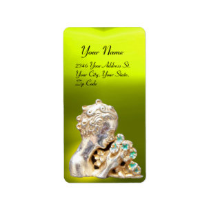 MEISJE MET STROMEN, goudgele topaz Etiket