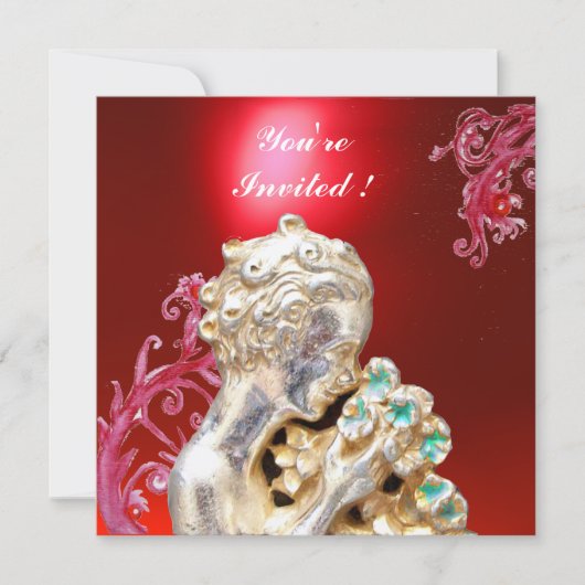 MEISJE MET STROMEN, Rood Ruby Kaart (Voorkant)