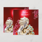 MEISJE MET STROMEN, Rood Ruby Kaart (Voorkant / Achterkant)