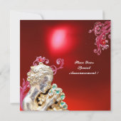 MEISJE MET STROMEN, Rood Ruby Kaart (Achterkant)