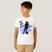 Meisje met T-shirt met doel (Voorkant volledig)