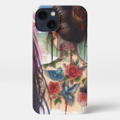 Meisje met tattoos iPhone Case iPhone Hoesje (Achterkant)