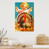  meisje met Thanksgiving Poster in Turkije (Keuken)