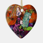 Meisje met Torah Keramisch Ornament (Rechts)