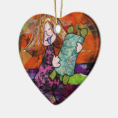 Meisje met Torah Keramisch Ornament (Links)