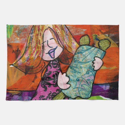 Meisje met Torah Theedoek (Horizontaal)