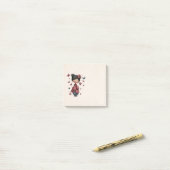 Meisje met toverstaf en vlinders post-it® notes (Op bureau)
