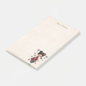 Meisje met toverstaf en vlinders post-it® notes (Schuin)