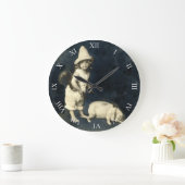  meisje met Varkens en Violin Clock Grote Klok (Huis)