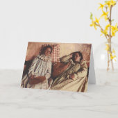 Meisje met Ventilator Kaart (Gele Bloem)