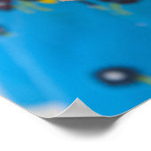 Meisje met verse bosbessen poster (Hoek)