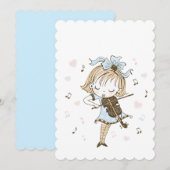 Meisje met Violine Feestdagenkaart (Voorkant / Achterkant)