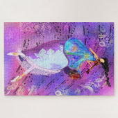 Meisje met vioolpuzzel legpuzzel (Horizontaal)