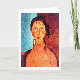 Meisje met vlechten, Modigliani Kaart