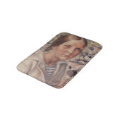 Meisje met vlechten op een strand in Rusland Badmat (Gekanteld)