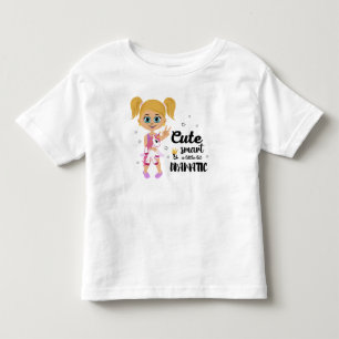 Meisje met vlechten Roze Schattig Slim Dramatisch Kinder Shirts
