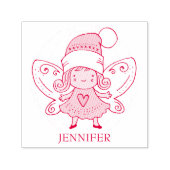 Meisje met vleugels  zelfinktende stempel (Design)