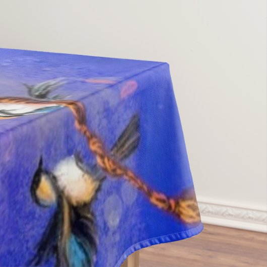 Meisje met vogel Tablecloth Fantasy Tafelkleed (Voorbeeld)