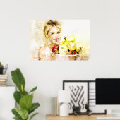 Meisje met vruchten poster (Thuiskantoor)