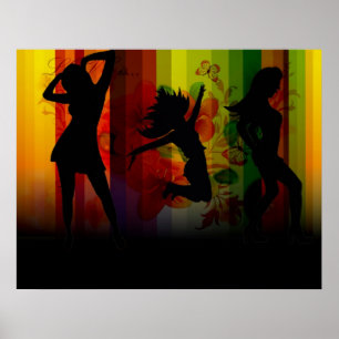 meisje met wilde kunst poster