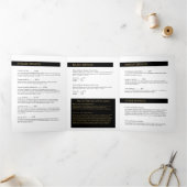 Meisje met wimpers Faux Gold Salon Brochure Drieluik Kaart (Binnen)