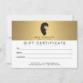 Meisje met Wimpers Nep Goud Cadeaubon (Voorkant)
