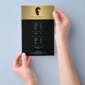 Meisje met Wimpers op Faux Goud Schoonheidsflyer Flyer (Hand)