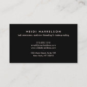 Meisje met wimpers op roze schoonheid Visitekaartj Visitekaartje (Achterkant)