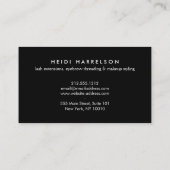 Meisje met wimpers zwart en wit patroon schoonheid visitekaartje (Achterkant)