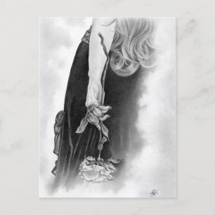 Meisje met witte briefkaart katerinaart