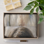 Meisje met witte roos tissuepapier (Geschenk)