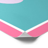 Meisje met zeeleven Roze Octopus Kunst Poster (Hoek)