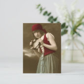  meisje met zigeuners briefkaart (Staand voorkant)