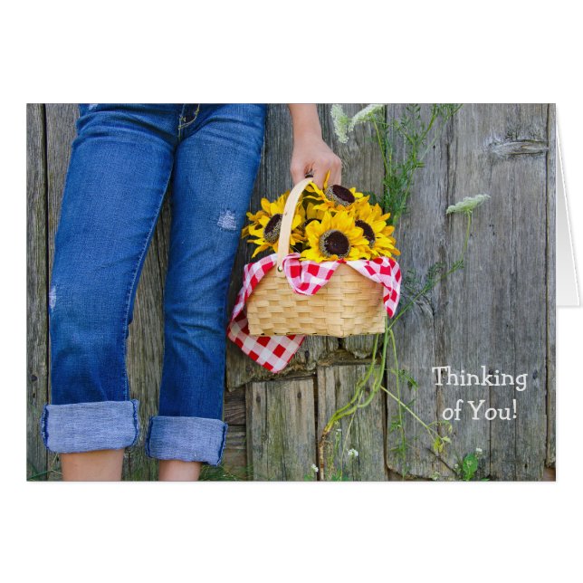 Meisje met zonnebloempje (Voorkant Horizontaal)