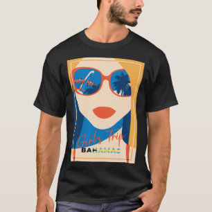 Meisje met zonnebril Girlu2019s Trip Bahama's Vaca T-shirt
