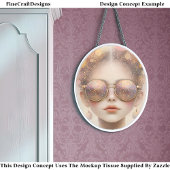 Meisje Met Zonnebril Met Glitters DN2D Découpage Tissuepapier