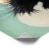 Meisje met zwart Poster afdrukken (Hoek)