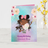 meisje met zwarte schaar - Veel thema's Kaart (Gele Bloem)