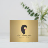 Meisje met Zwepen op Gouden Briefkaart Faux (Staand voorkant)