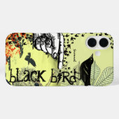  Meisje Mint Zwart Vogelpatroon Case-Mate iPhone Case (Achterkant (horizontaal))