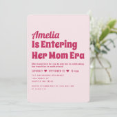 Meisje Modern Mom Era Minimalistisch Baby shower Kaart (Staand voorkant)