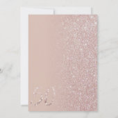 Meisje Modern Roze Goud Glitter 50ste Verjaardag Kaart (Achterkant)